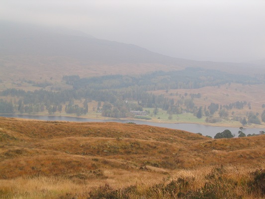 Landschap bij Bridge of Orchy op een wandeling over de West Highland Way op mijn wandelreis in Schotland