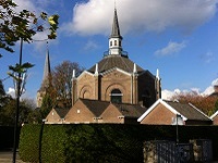 Kerk Haaksbergen op wandeling over Noaberpad van Zwillbrock naar Haaksbergen