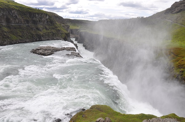 Waterval Gulfoss tijdens wandelreis naar IJsland