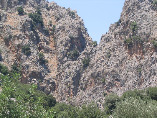 Bergen bij Sarakinaskloof tijdens een wandelreis op Kreta in Griekenland