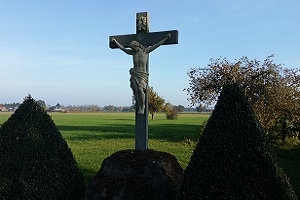 Wandelen over het Floris V-pad bij wegkruis