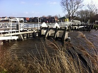 Vlotbrug op een wandeling over het Nederlands Kustpad van Callantsoog naar Anna Paulowna