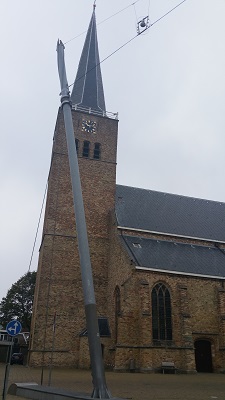 Kerk Franeker op een wandeling over het Nederlands Kustpad van Franeker naar Harlingen