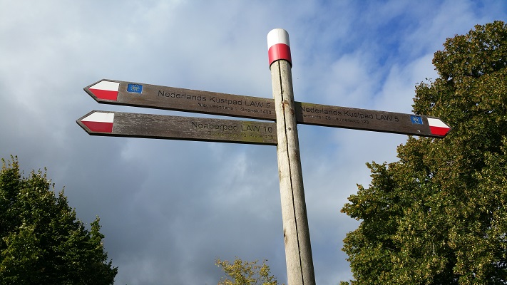 Handwijzer Wandelnet op wandeling over het Noaberpad van Bad Nieuweschans naar Bellingwolde