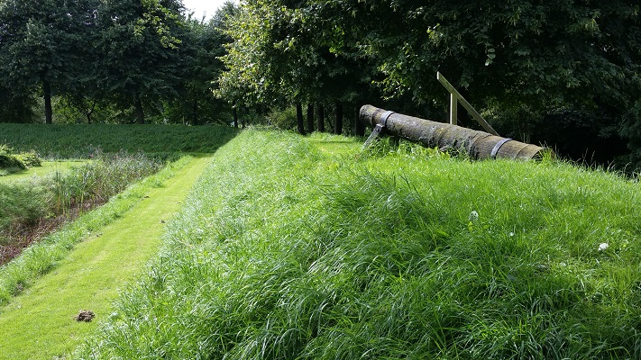 Kanon in Oude Schans op wandeling over het Noaberpad van Bad Nieuweschans naar Bellingwolde