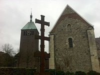 Kerk in Vreden op een wandeling over het Noaberpad van Ratum naar Zwillbrock in Duitsland