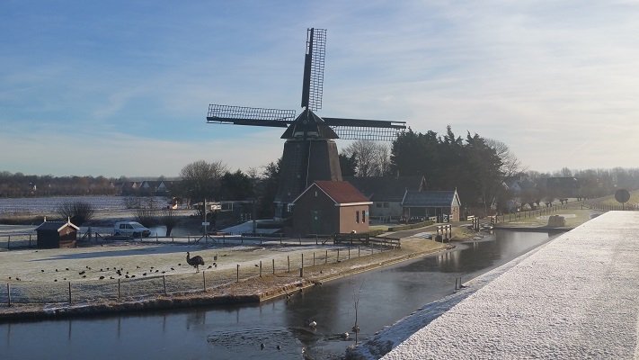 Noord-Hollandpad-Kolhorn-Obdam-7 Westermolen in Nieuwe Niedorp tijdens wandeling van Kolhorn naar Obdam op Noord-Hollandpad