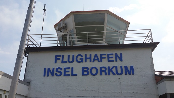 Flughaven Insel Borkum in een wandeling WaddenWandelen op Borkum