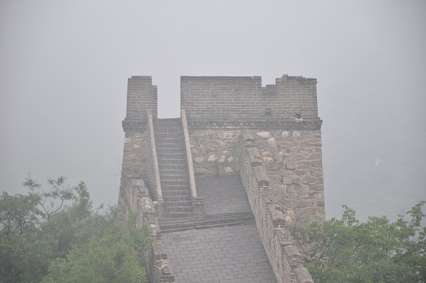 Wachttoren tijdens een wandeling over de Chinese Muur in China