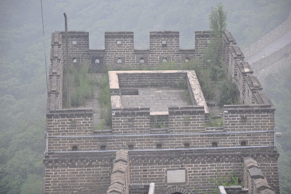 Wachttoren tijdens een wandeling over de Chinese Muur in China