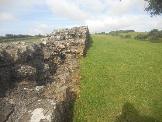 Muur van Hadrianus op een wandeling van Heddon on Wall naar Chollerford op een wandelreis over de Muur van Hadrianus in Engeland
