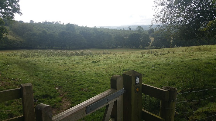 Landschap bij Lanercost tijdens wandeling van Lanercost naar Carlisle tijdens wandelreis over Muur van Hadrianus in Engeland