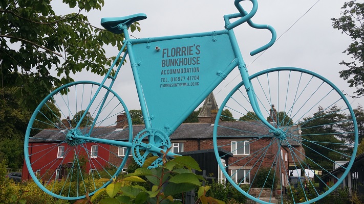 Florrie's Bunkhouse tijdens wandeling van Lanercost naar Carlisle tijdens wandelreis over Muur van Hadrianus in Engeland