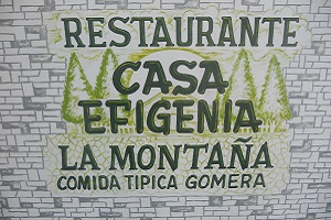 Restaurante Casa Efigenia in Las Hayas op wandelreis naar Canarisch Eiland La Gomera