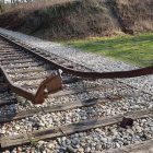 Spoorlijn Kamp Westerbork op wandeling over het Roots Natuurpad van Papenvoort naar Hooghalen