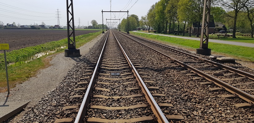Wandelen langs het Westerborkpad bij spoorlijn Hoogeveen-Groningen