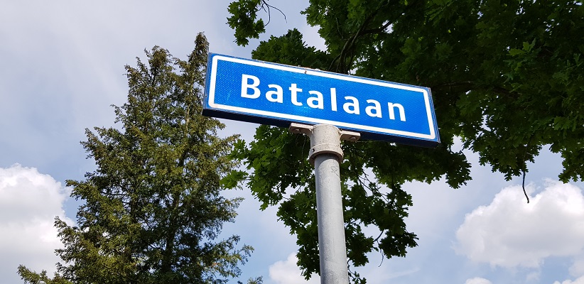 Wandelen buiten de binnenstad van Eindhoven over het Batapad in de Batalaan