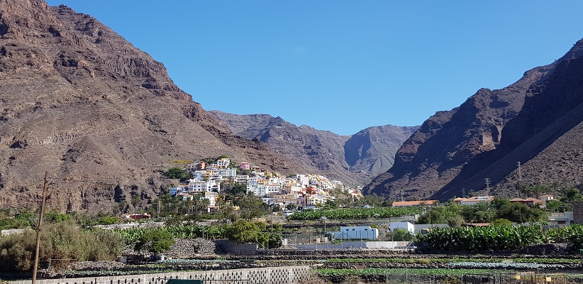 Wandeling door buurtschappen Borbolan, Vueltas en La Calera op canarisch eiland La Gomera