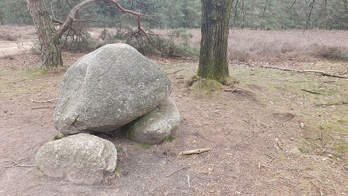 Wandeling over Trage Tocht Wekerom bij zwerfstenen