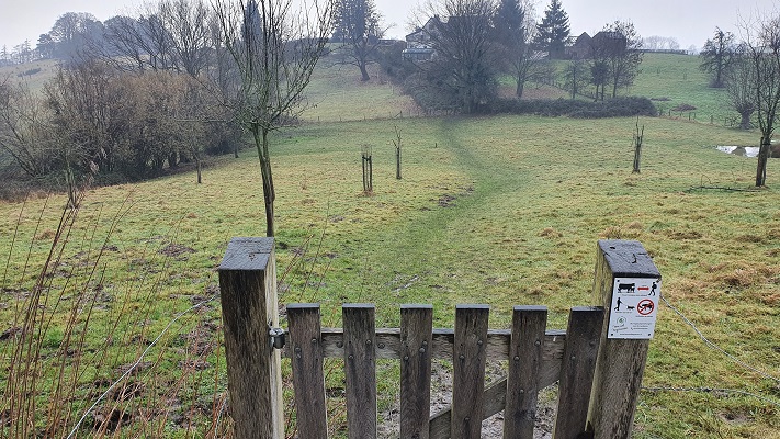Wandeling over Trage Tocht Holset op het kerkepad bij buurtschap Wolfhaag