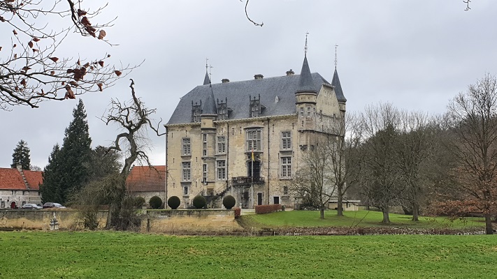 Wandeling over Trage Tocht Valkenburg bij kasteel Schaloen