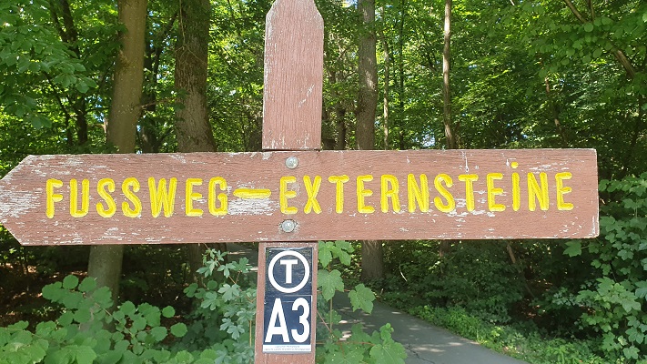 Wandeling naar Externsteine in het Teutoburgerwald