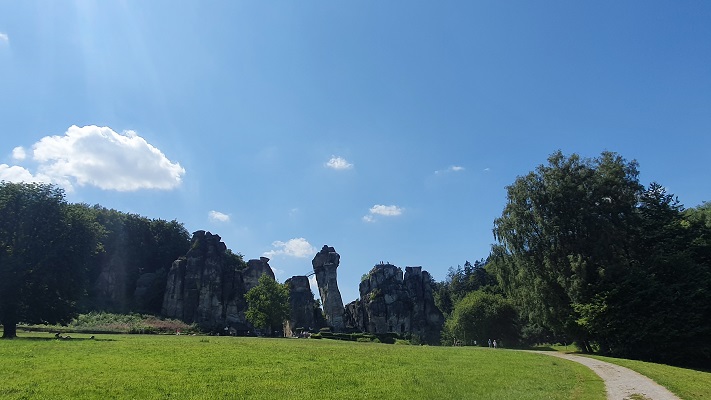 Wandeling naar Externsteine in het Teutoburgerwald