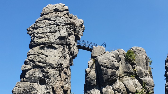 Wandeling naar Externsteine in het Teutoburgerwald