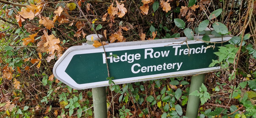 Wandelen Slag om Ieper bij het Hedge Row Trench Cemetery