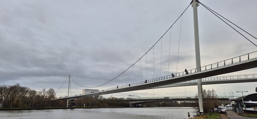 Wandeling over De Traagste Tocht van Muiden naar Amsterdam Science Park bij de Nesciobrug