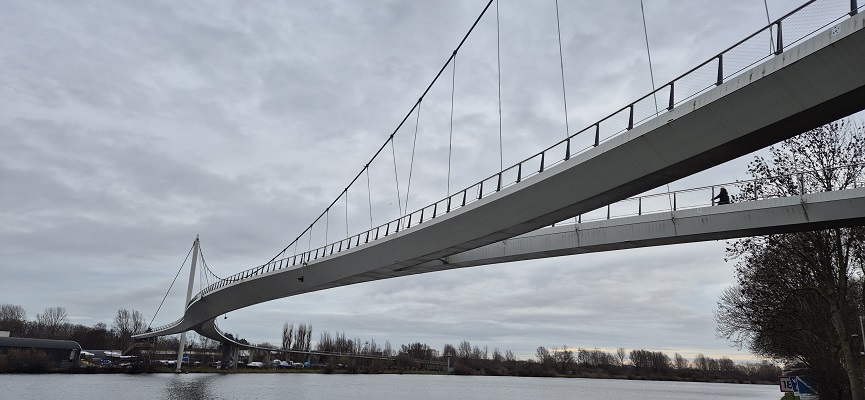 Wandeling over De Traagste Tocht van Muiden naar Amsterdam Science Park bij de Nesciobrug