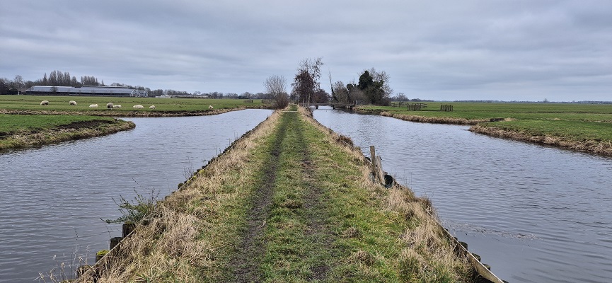 Wandeling over Trage Tocht Oudewater op de Tiendweg