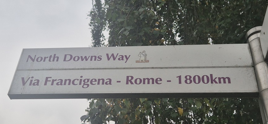 Wandeling over North Downs Way in Kent van Canterbury naar Shepherdswell