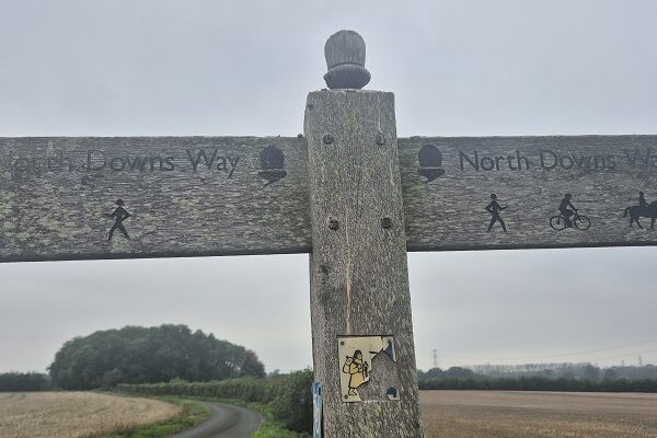 Wandeling over North Downs Way in Kent van Canterbury naar Shepherdswell