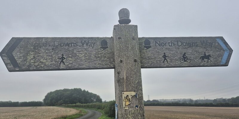 Wandeling over North Downs Way in Kent van Canterbury naar Shepherdswell