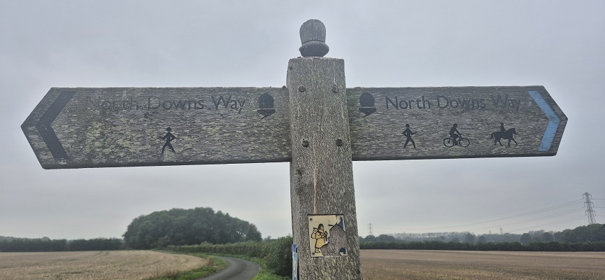 Wandeling over North Downs Way in Kent van Canterbury naar Shepherdswell